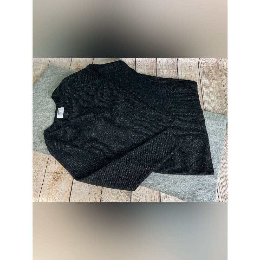 NWT Plus Size Old Navy Black Sparkle Ribbed Crewneck Sweater Size 4X